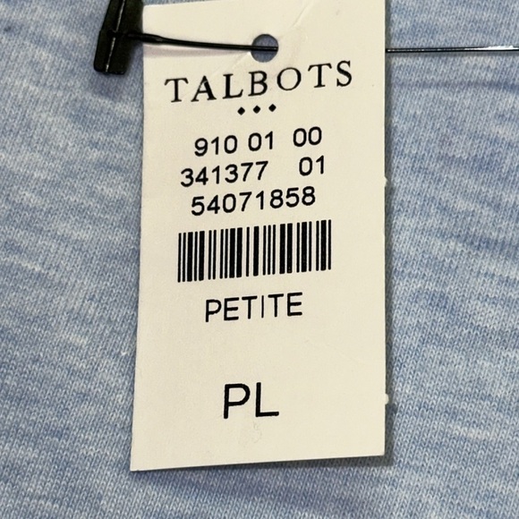 Talbots Light Blue Cotton Turtleneck Top NWT - Picture 7 of 8